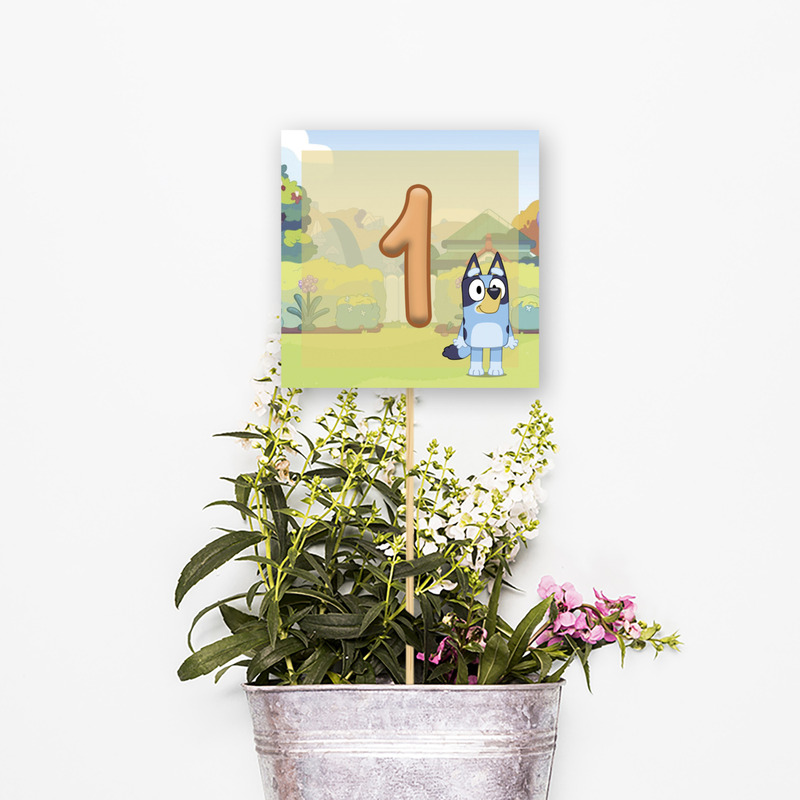 Αρίθμηση τραπεζιού Bluey τετράγωνο