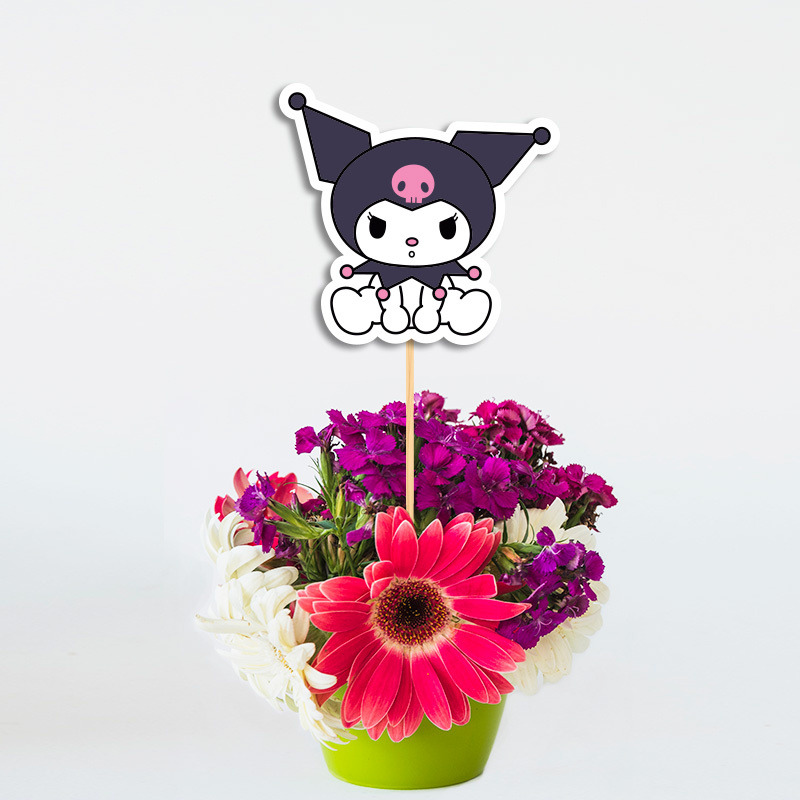 Διακοσμητικό Τοππερ Kuromi χάρτινο για τον Μπουφέ/ 20cm