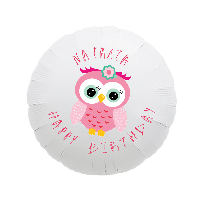 Μπαλόνι Φόιλ Κουκουβάγιες με όνομα / 43cm