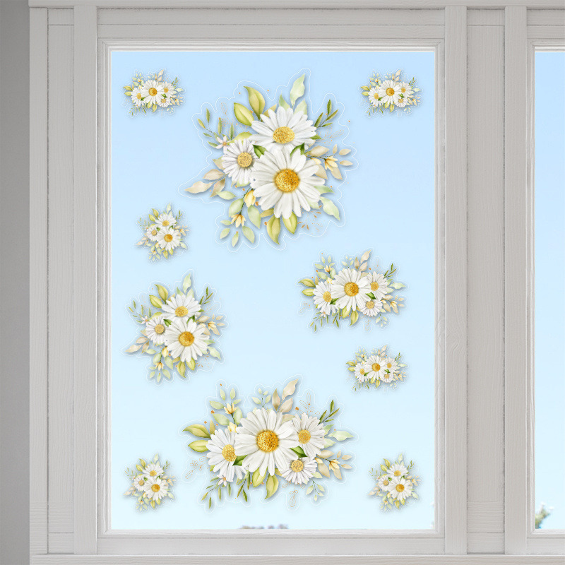 Αυτοκόλλητα τζαμιού Μαργαρίτα /10 τμχ