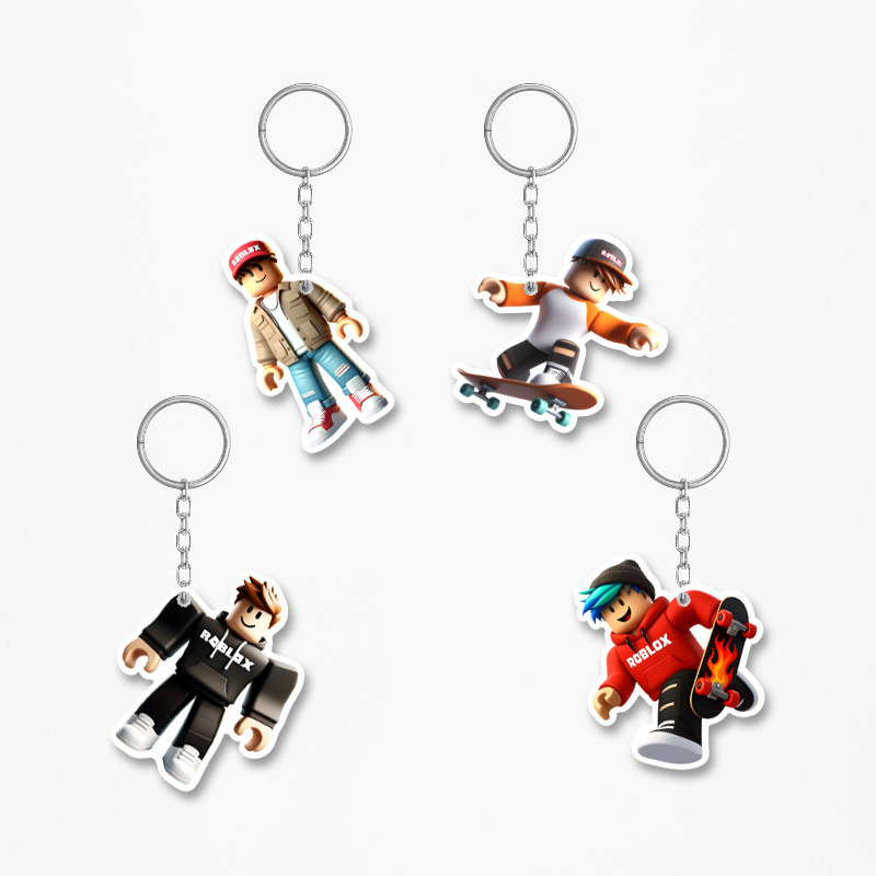 Ξύλινα Μπρελόκ Roblox 5cm/ 4τμχ