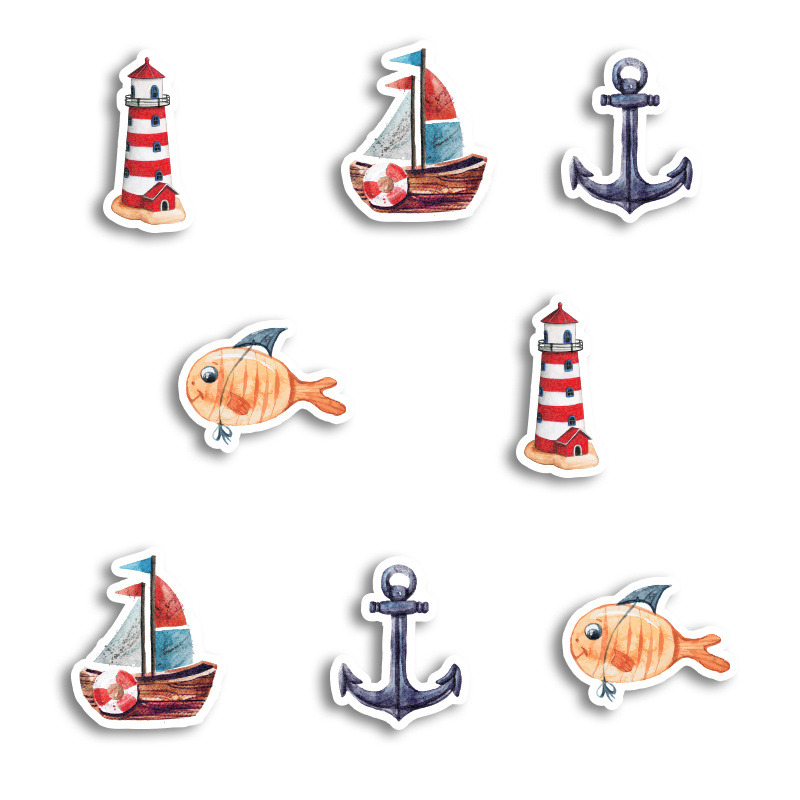 Αυτοκόλλητα Ναυτικό 5cm / 8τμχ