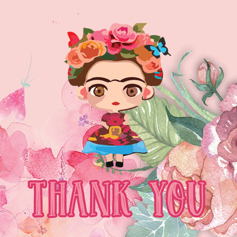 Σουβέρ χάρτινο Frida Kahlo / 8τμχ