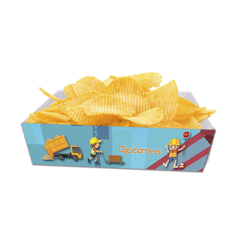 Κουτάκια για πατατάκια Φορτηγά με όνομα 8τμχ/ 15cmx10cmx4cm