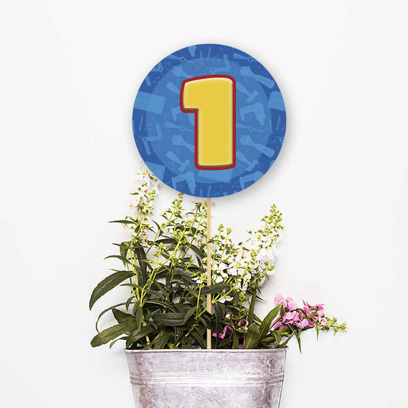 Αρίθμηση τραπεζιού Μπομπ ο Μάστορας κύκλος 13cm