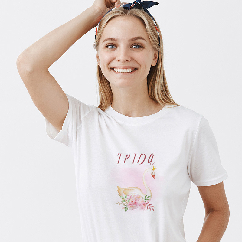 Γυναικείο T-shirt Κύκνος για την Μαμά με όνομα