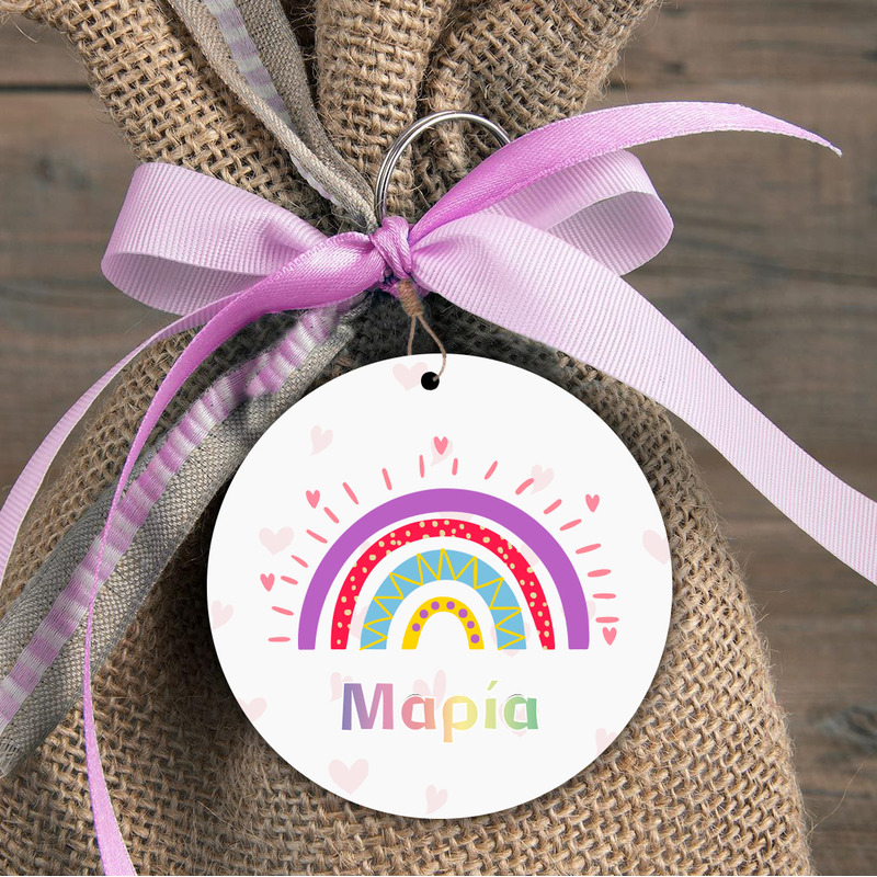 Retro Rainbow Φιγούρα Ξύλινη για μπομπονιέρα