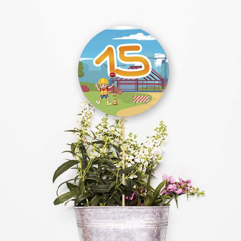 Αρίθμηση τραπεζιού Εργοτάξιο κύκλος 13cm