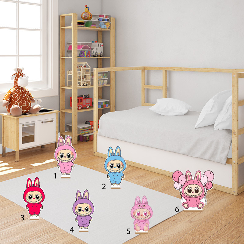 Διακοσμητική φιγούρα Labubu 20cm Ξύλινη με βάση/1 τμχ