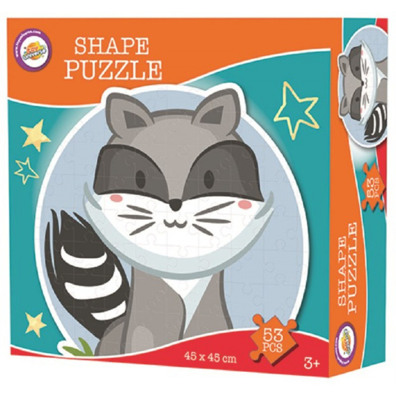 Παιδικό Puzzle πολύχρωμο ρακούν για παιδιά 2+ ετών/ 53τμχ