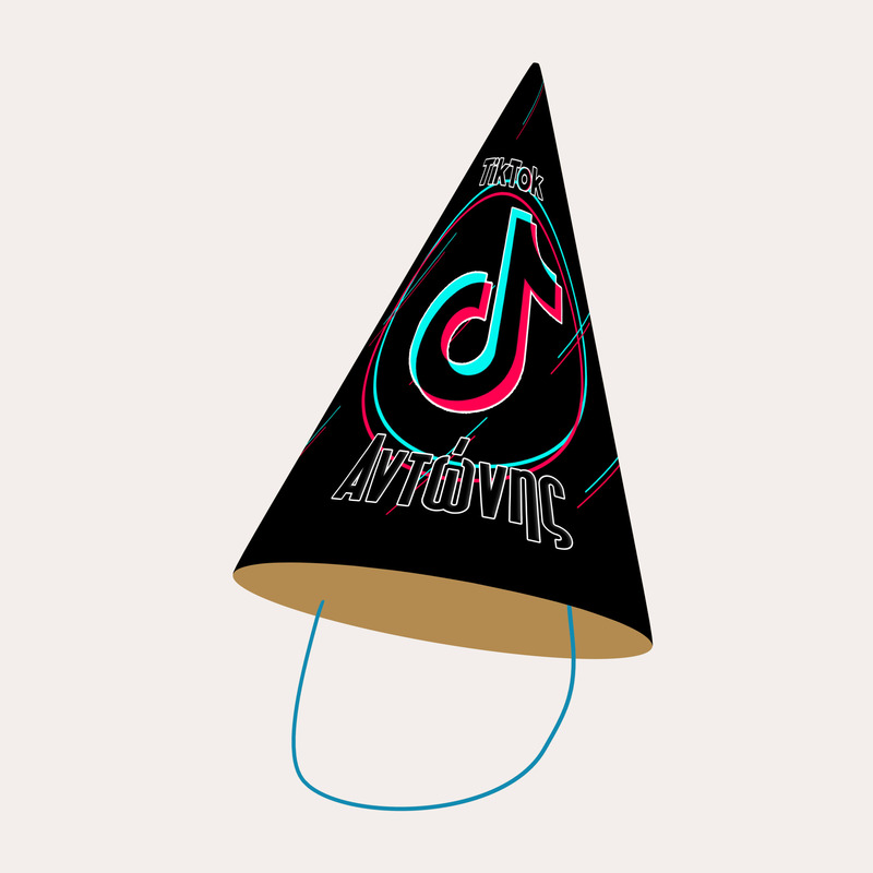 Καπελάκια πάρτυ με όνομα TikTok / 8τμχ