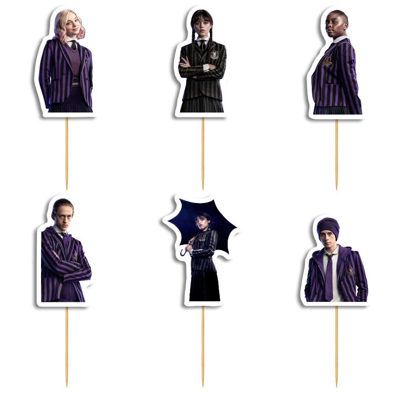 Cupcake toppers Wednesday 10cm / 8τμχ