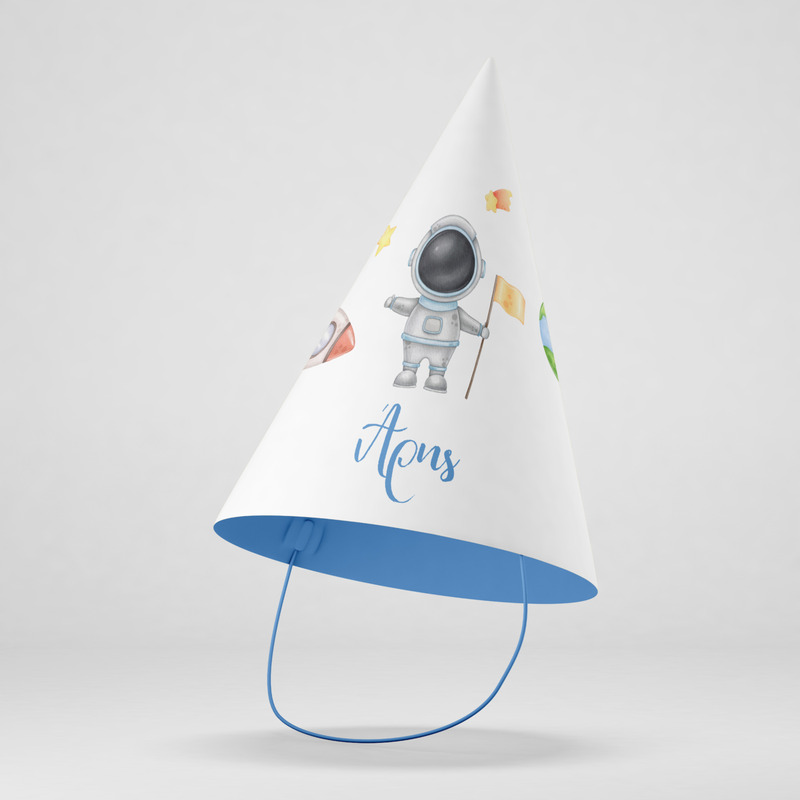 Καπελάκια πάρτυ με όνομα Αστροναύτης / 8τμχ