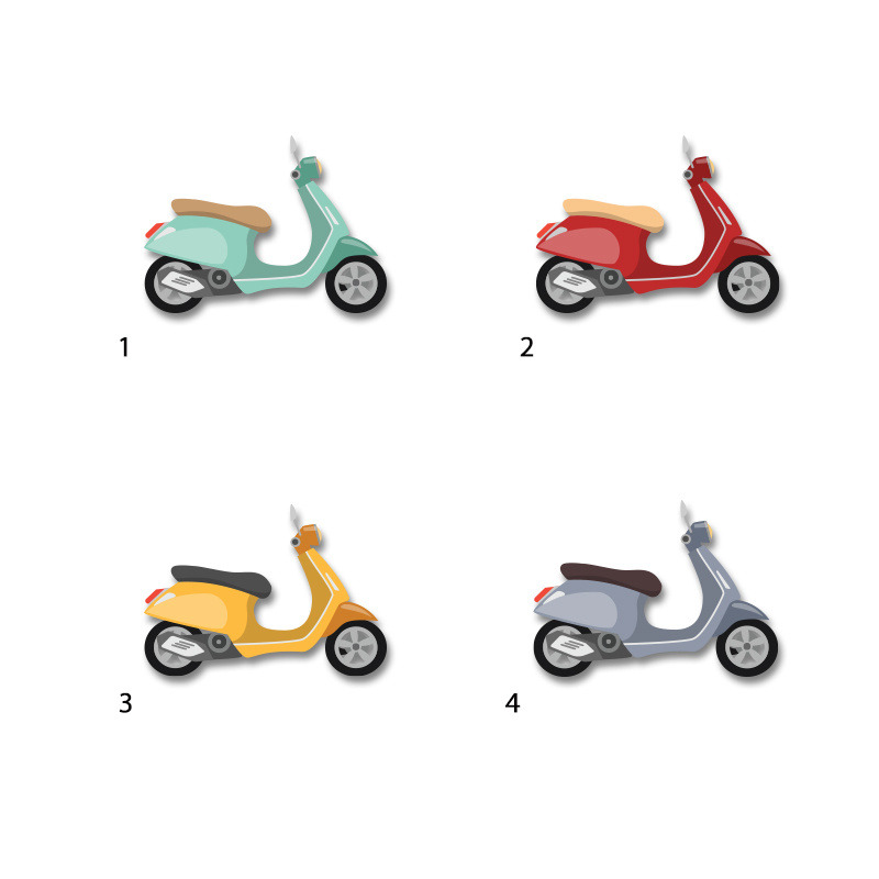 Διακοσμητική φιγούρα Βέσπα 5cm Ξύλινη/1τμχ