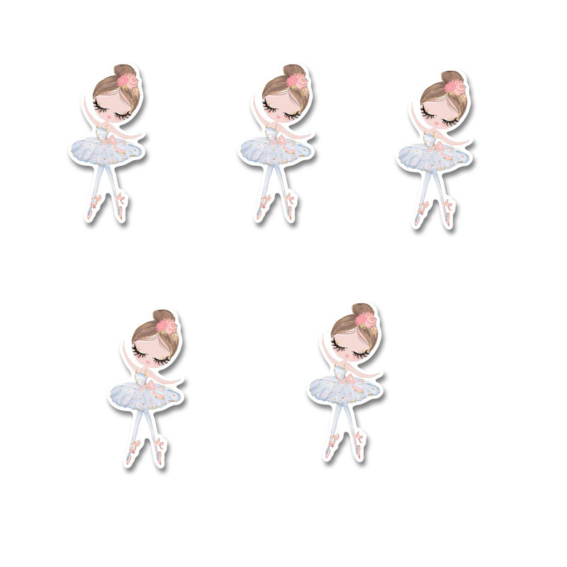 Αυτοκόλλητα Μπαλαρίνα Pastel 5cm / 8τμχ