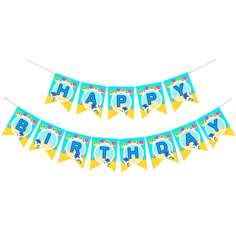 Γιρλάντα Γράμματα Baby Shark Happy Birthday