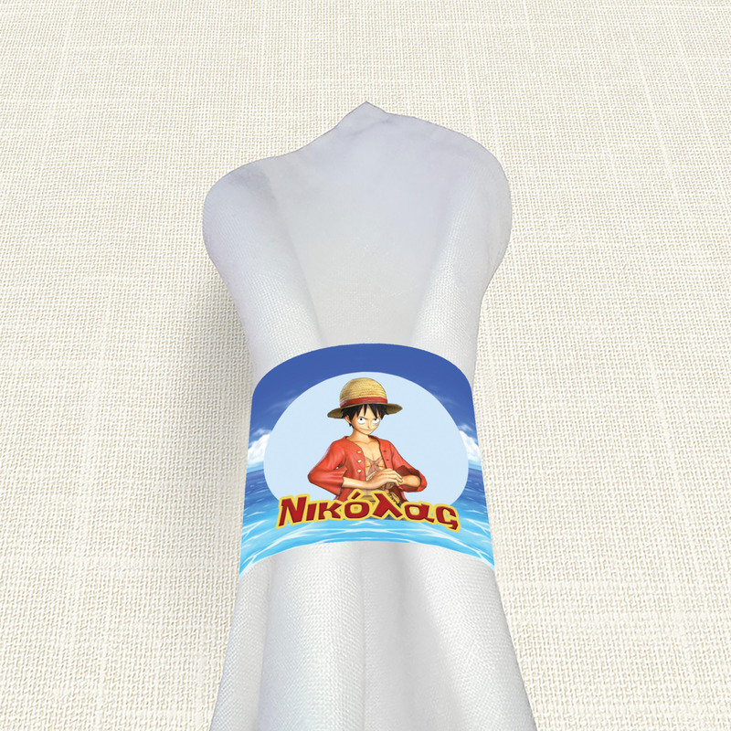 Δαχτυλίδι πετσέτας χάρτινο με όνομα One Piece