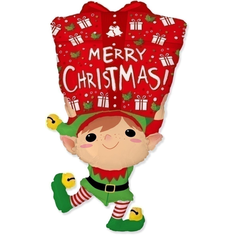 Μπαλόνι Φοιλ Σχήμα Merry Christmas Elf / 107 x 58 εκ Ξωτικό  Ασυσκεύαστο