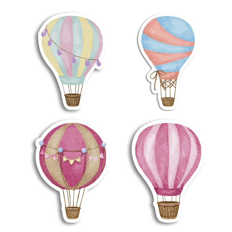 Αυτοκόλλητα Αερόστατο 10cm / 8τμχ