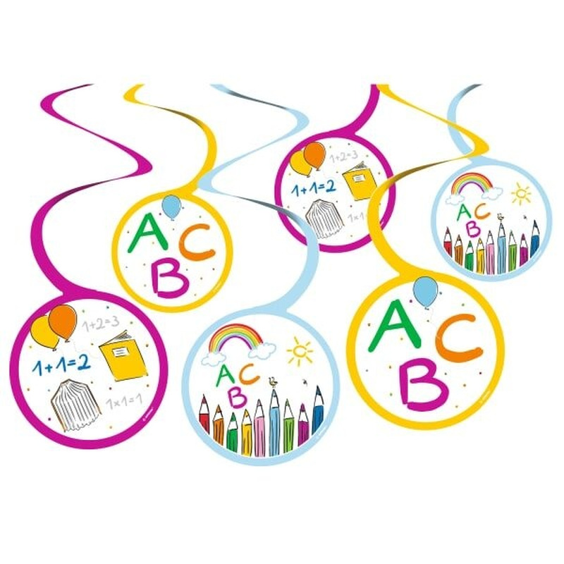 Κρεμαστά Διακοσμητικά Swirl School Start /6 τεμ