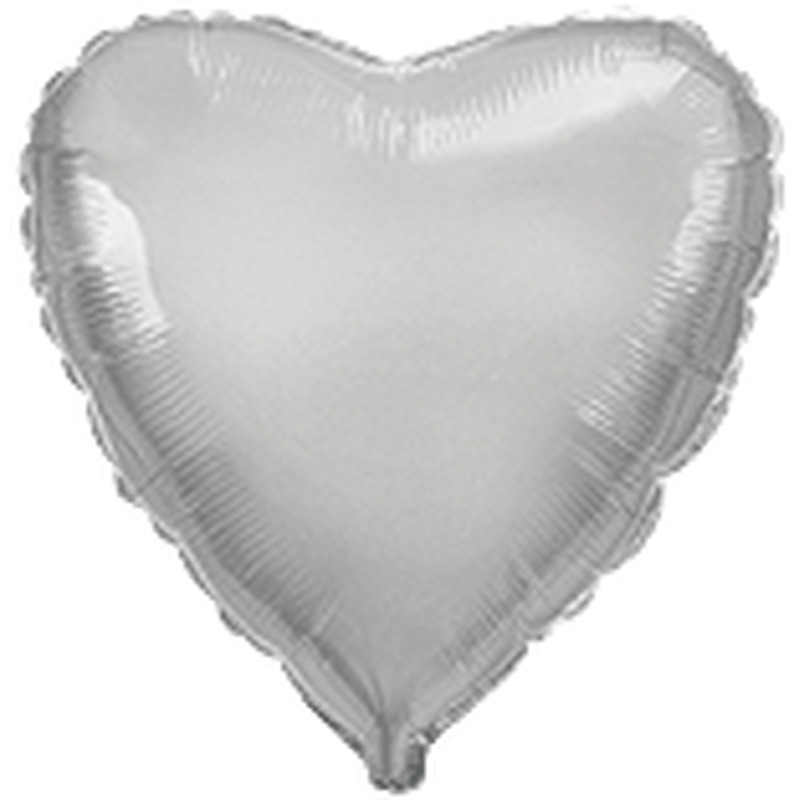 Μπαλόνι Φοιλ 9 Καρδιά Ασημί