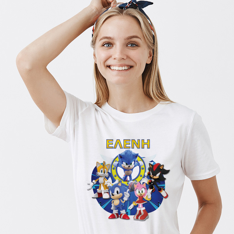 Γυναικείο T-shirt Sonic για την Μαμά με όνομα