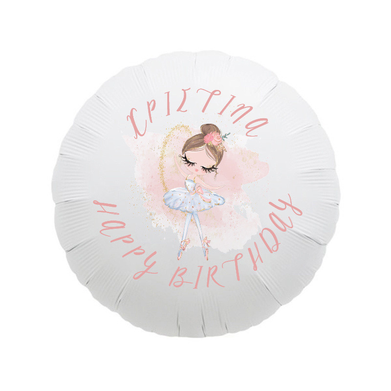 Φόιλ Μπαλόνι Μπαλαρίνα Pastel με όνομα / 43cm