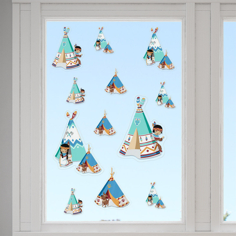 Αυτοκόλλητα τζαμιού Ινδιάνος /10 τμχ