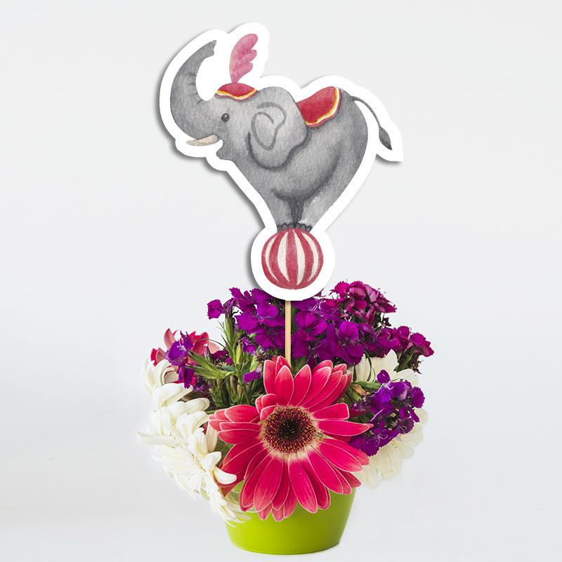 Χάρτινο διακοσμητικό Τοππερ Τσίρκο/ 20cm