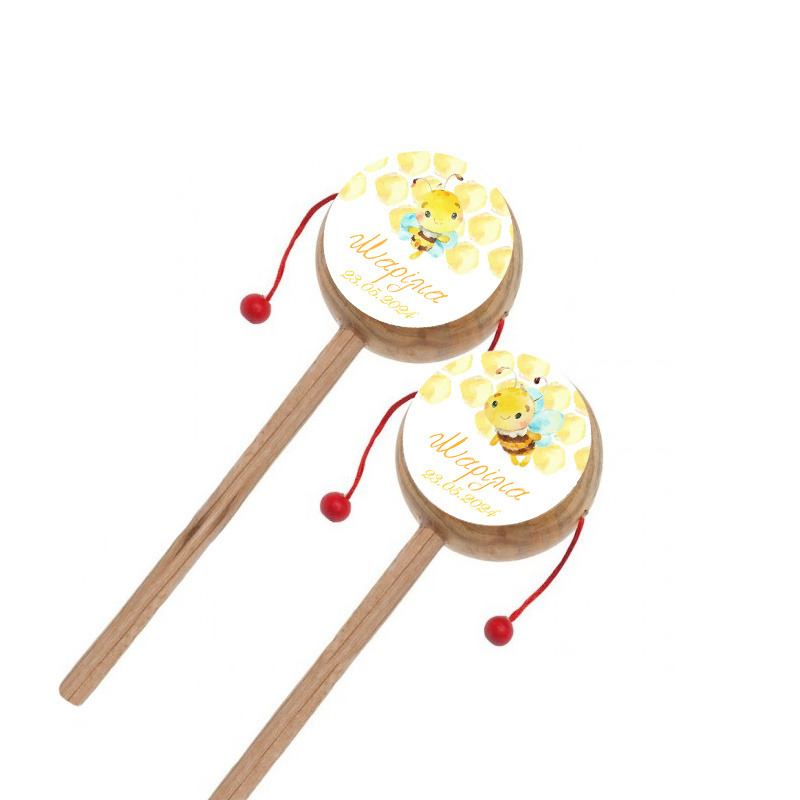 Ξύλινο Τυμπανάκι με όνομα Μέλισσα