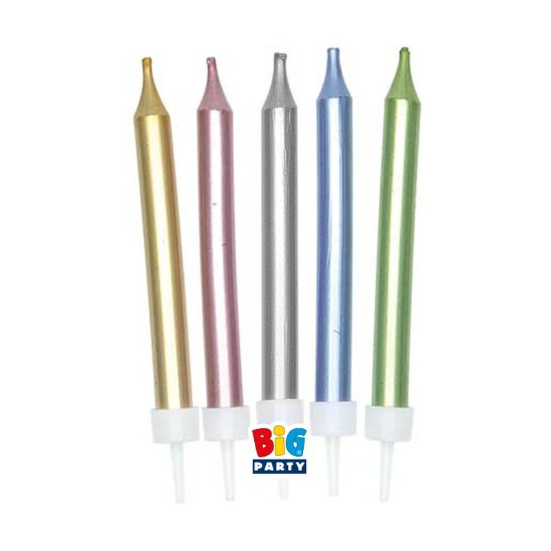 Κεριά 9εκ Mix Metal / 5 τμχ