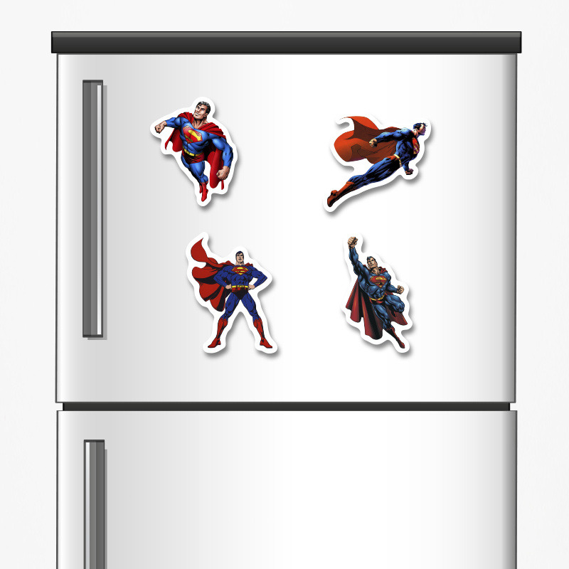 Ξύλινα μαγνητάκια Superman 5cm/ 4τμχ