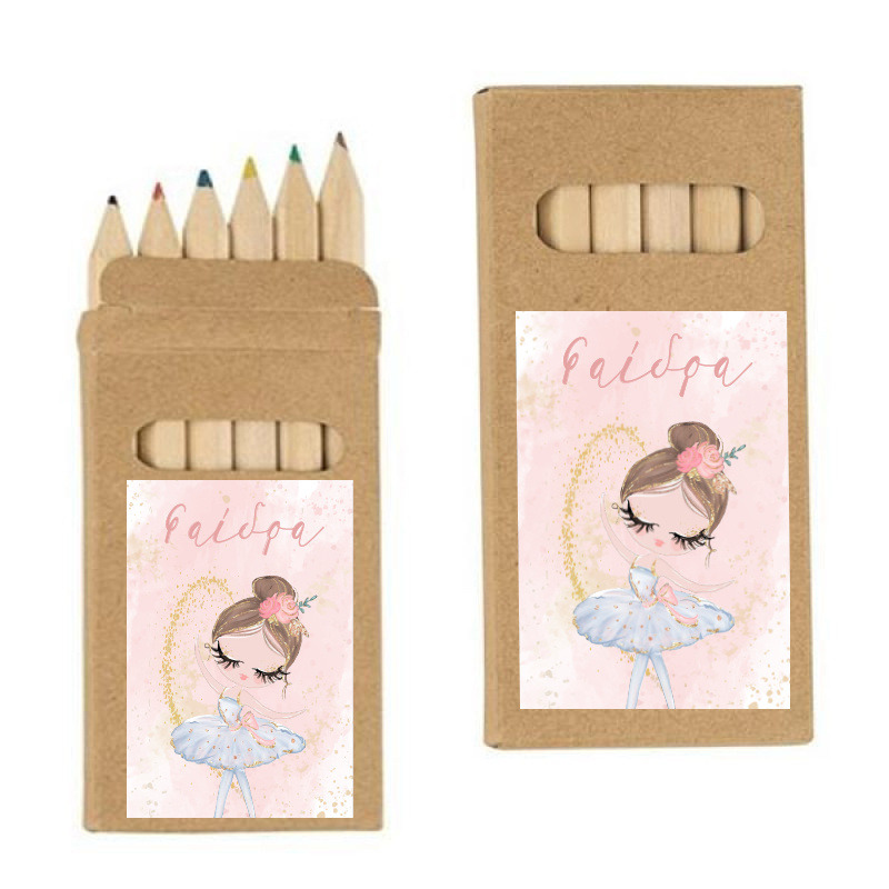 Ξυλομπογιές Μπαλαρίνα Pastel με όνομα