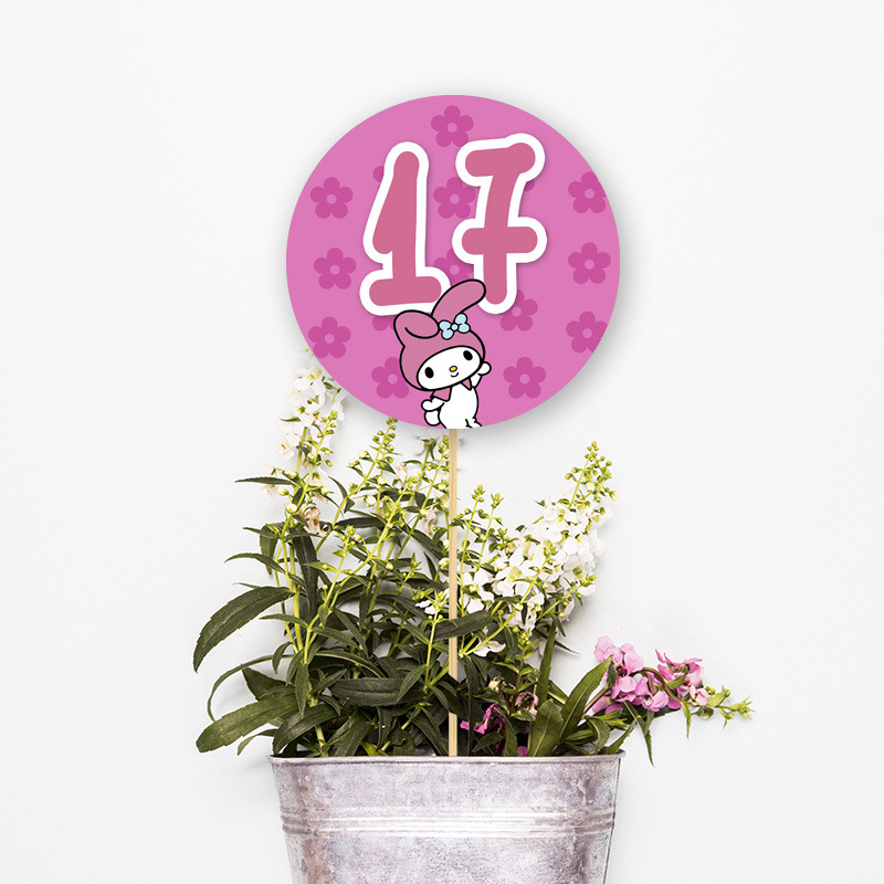 Αρίθμηση τραπεζιού My Melody κύκλος 13cm