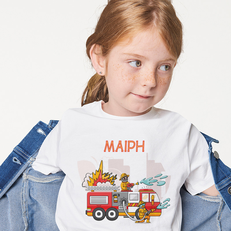 Παιδικό T-shirt Πυροσβεστική για κορίτσι με όνομα