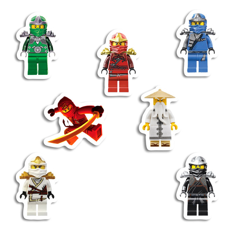 Αυτοκόλλητα Ninjago 10cm / 8τμχ