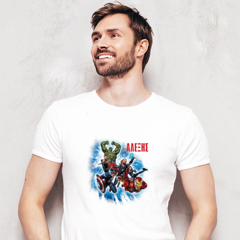Ανδρικό T-shirt Avengers για τον Μπαμπά με όνομα