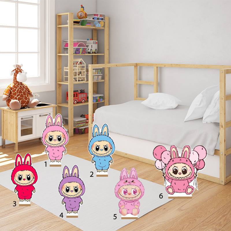 Διακοσμητική φιγούρα Labubu 50cm Ξύλινη με βάση/1 τμχ