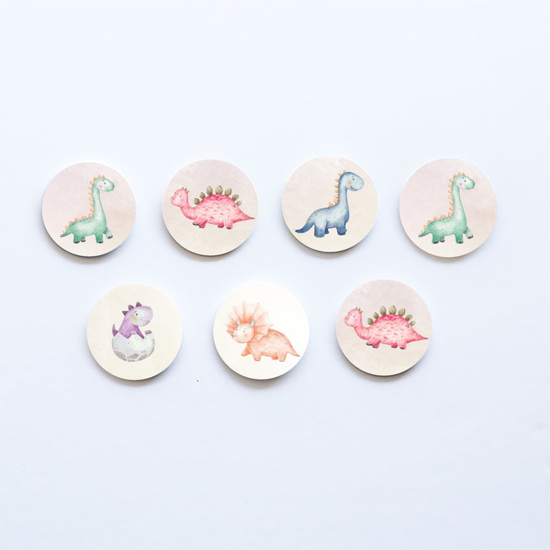 Ξύλινες Κονκάρδες Baby Dino / 8τμχ