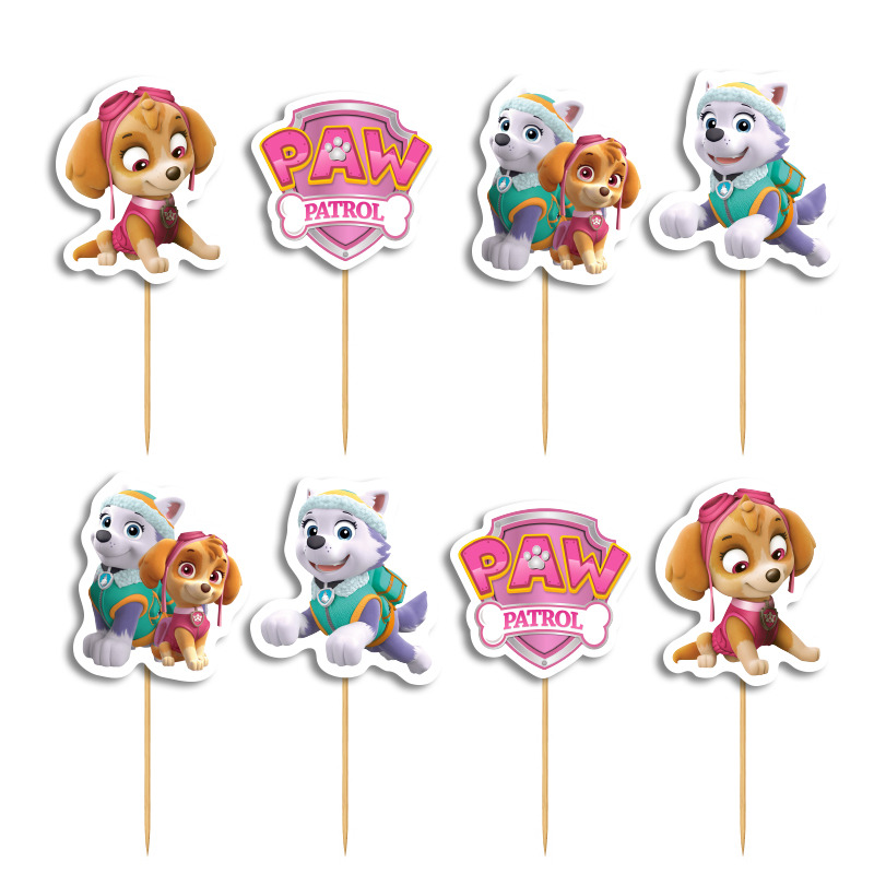 Cupcake toppers Skye & Everest 10cm / 8τμχ