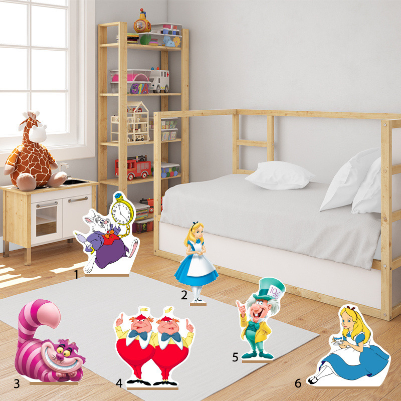 Διακοσμητική φιγούρα Αλίκη στη χώρα των θαυμάτων 50cm Ξύλινη με βάση/1 τμχ