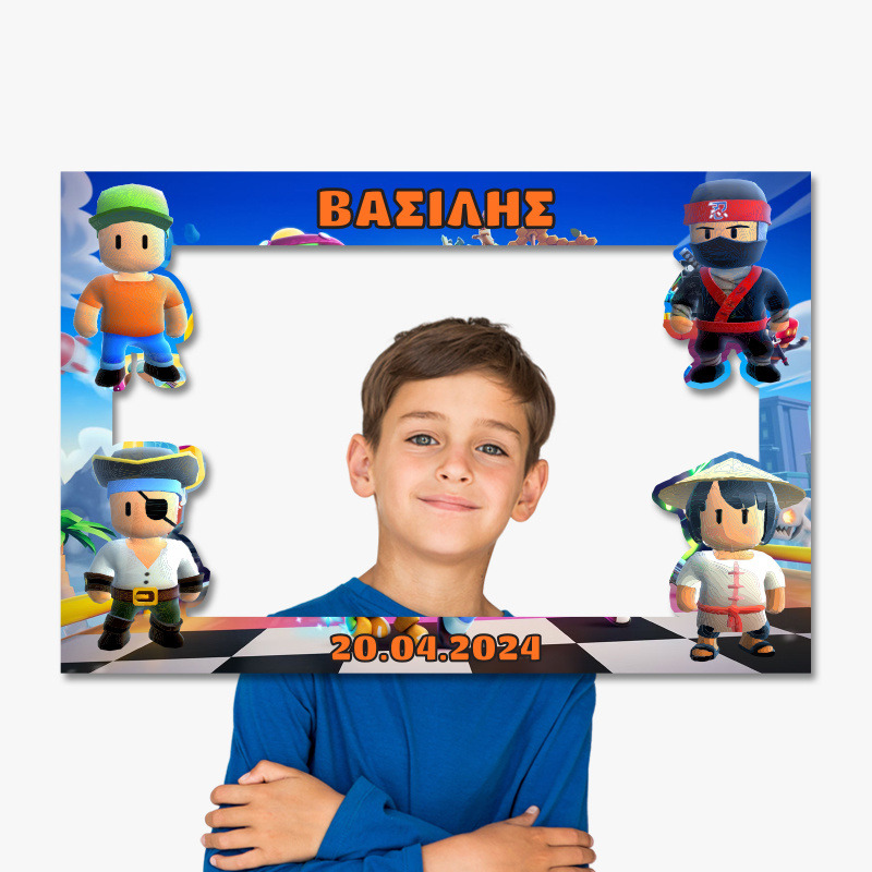 Κάδρο Photobooth Stumble Guys για φωτογραφίες/ 60cm*40cm