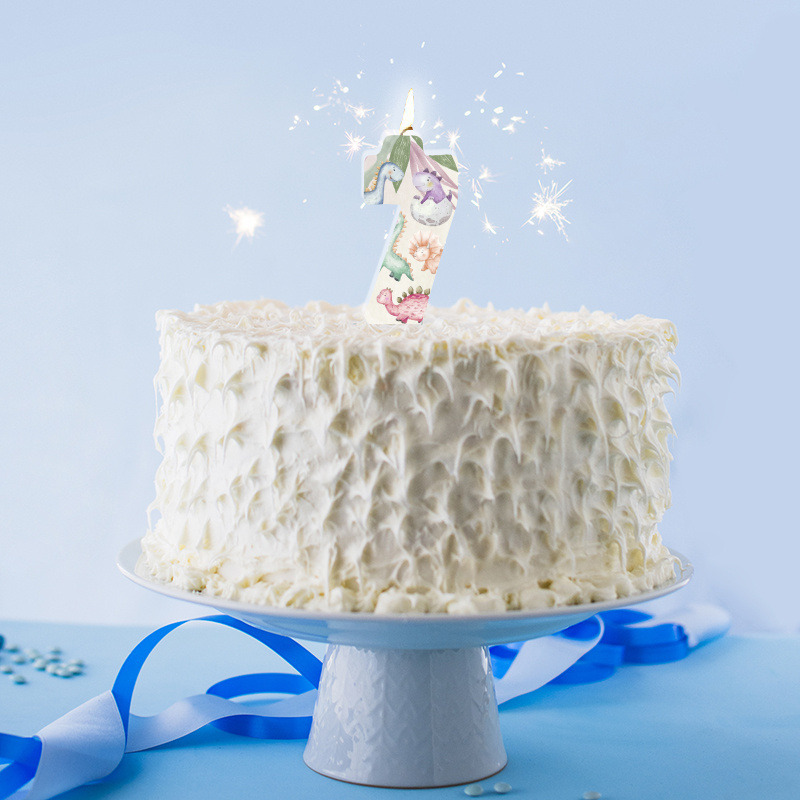 Κερί Νούμερο 7 Baby Dino