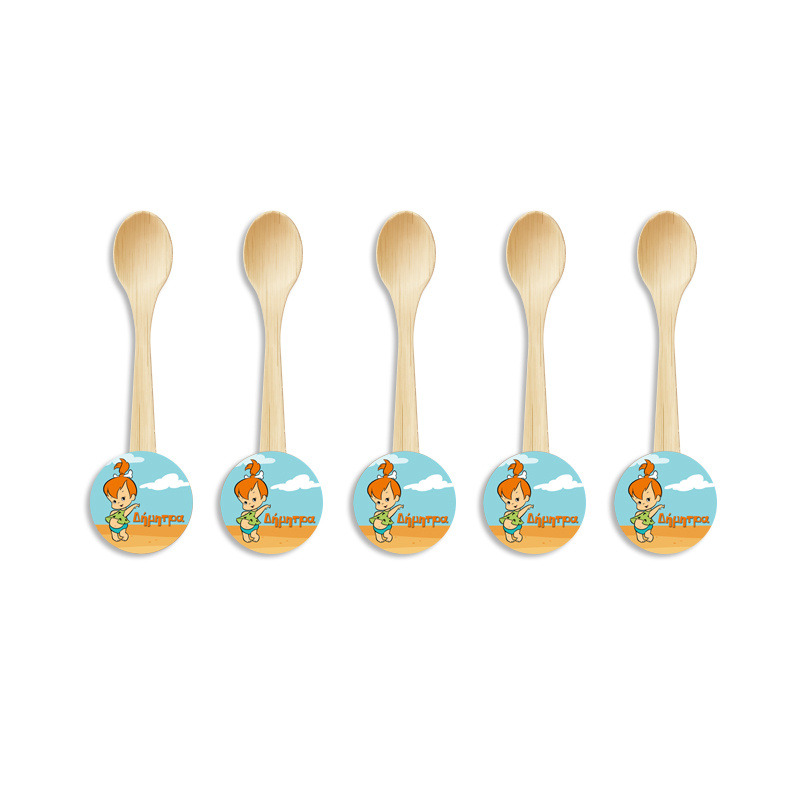 Ξύλινα Κουταλάκια με όνομα Σταλίτσα / 8τμχ