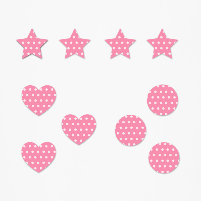 Ξύλινα διακοσμητικά Labubu Pattern mix/ 10τμχ(2cm)