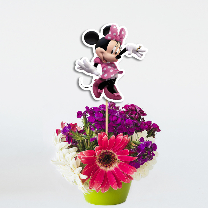 Διακοσμητικό Τοππερ Minnie χάρτινο για το τραπέζι / 20cm