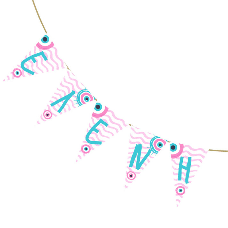 Σημαιάκια με όνομα Μάτι Κορίτσι τρίγωνα