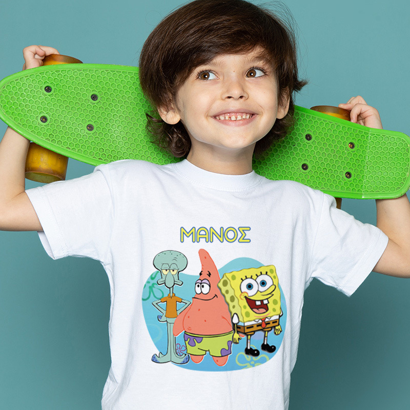 Παιδικό T-shirt Bob Σφουγγαράκης για αγόρι με όνομα