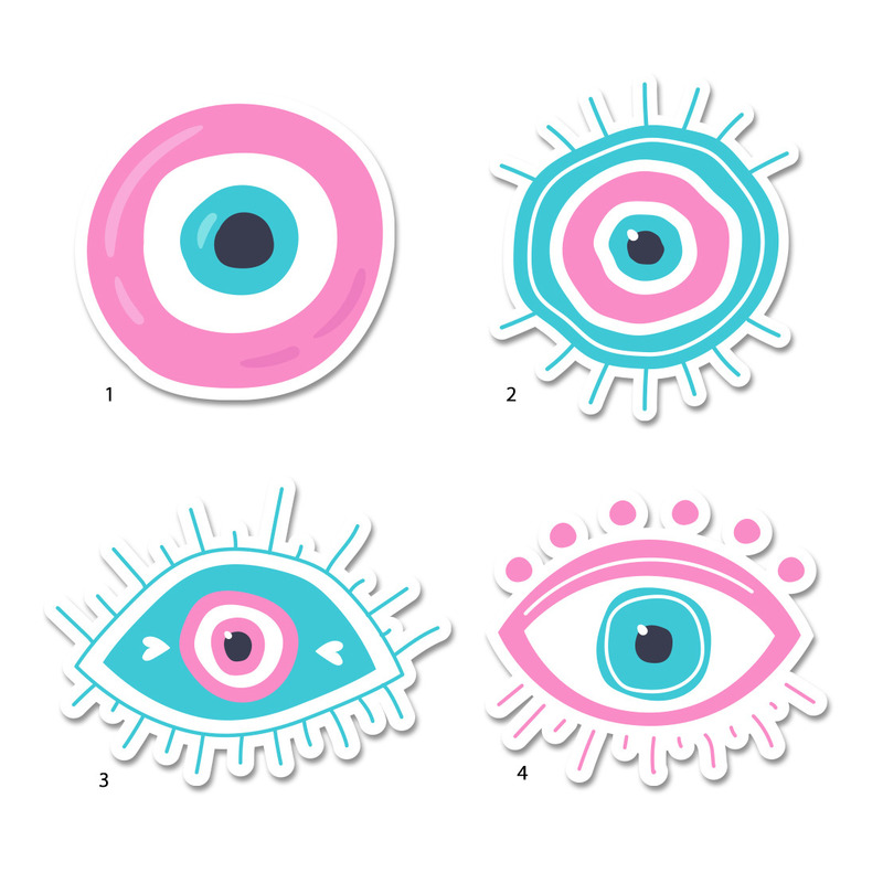 Διακοσμητική φιγούρα Μάτι Κορίτσι 10cm Ξύλινη/1τμχ