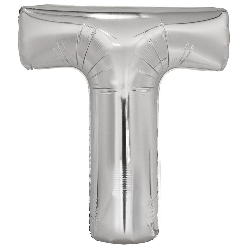 Μπαλόνι Φοιλ Γράμμα T Ασημί